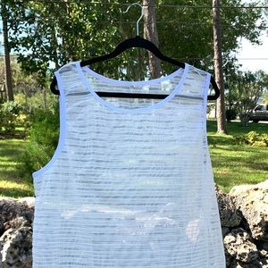 SHEIN see through white  tank top XL